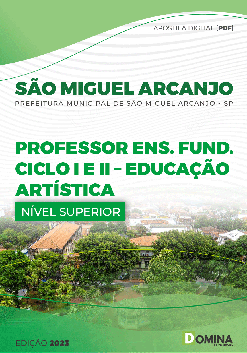 Apostila Pref São Miguel Arcanjo SP 2023 Professor Educação Artística