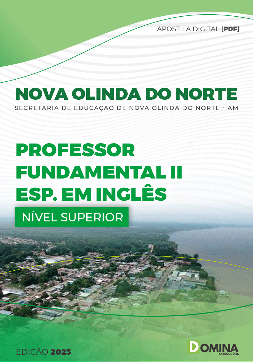Apostila Pref Nova Olinda Norte AM 2023 Professor II Inglês
