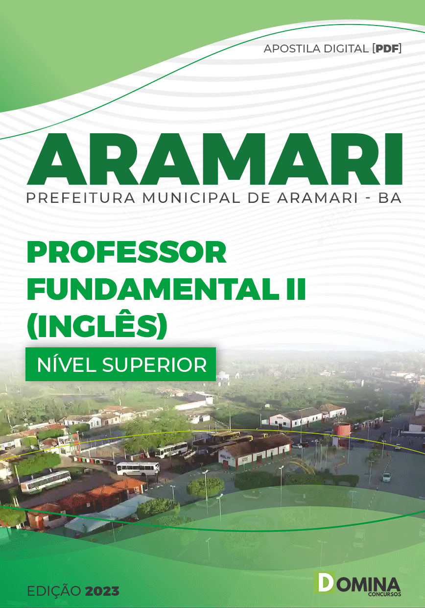 Apostila Pref Aramari BA 2023 Professor Fundamental II Inglês