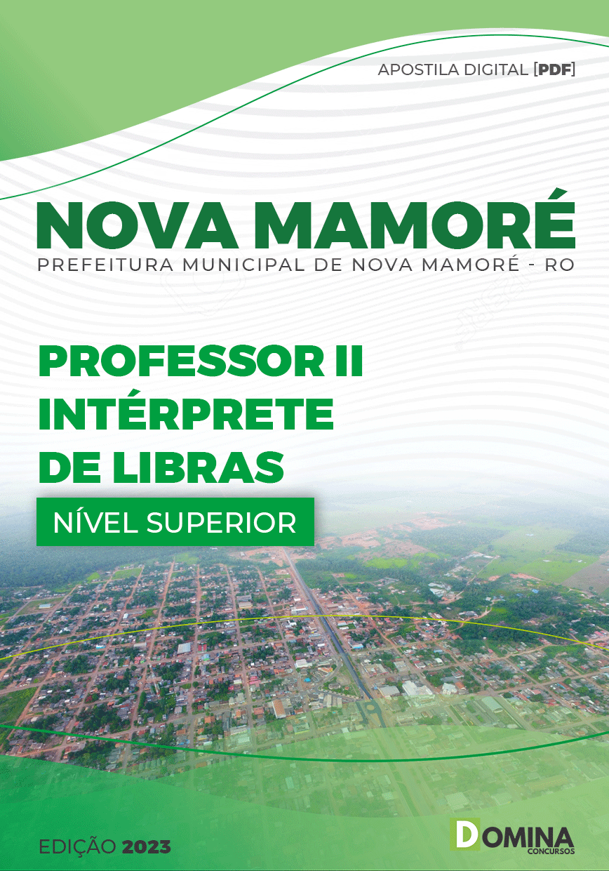 Apostila Pref Nova Mamoré RO 2023 Professor II Intérprete Libras