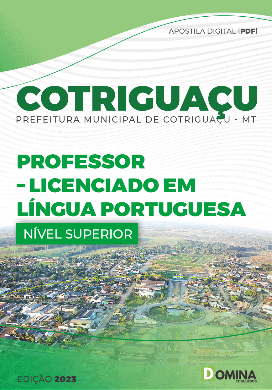 Apostila Pref Cotriguaçu MT 2023 Professor Língua Portuguesa