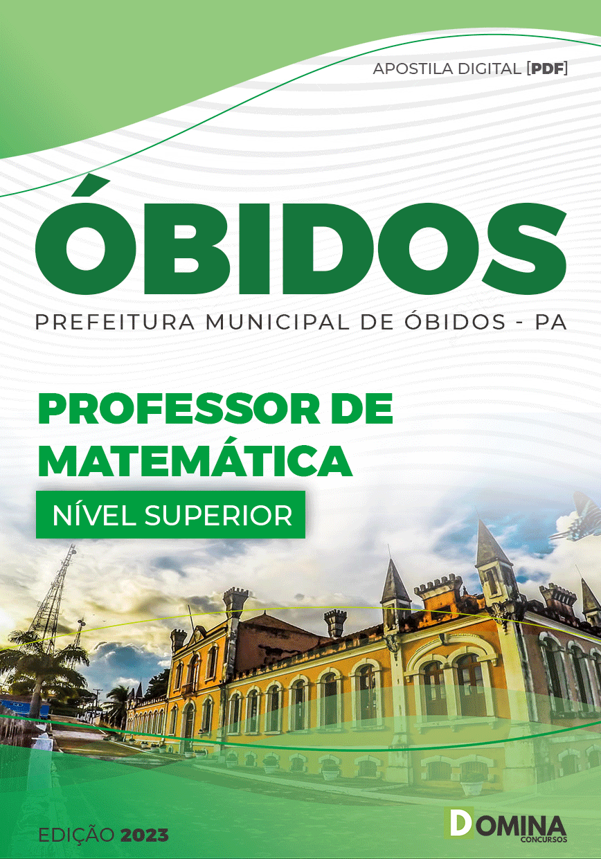 Apostila Pref Óbidos PA 2023 Professor Matemática