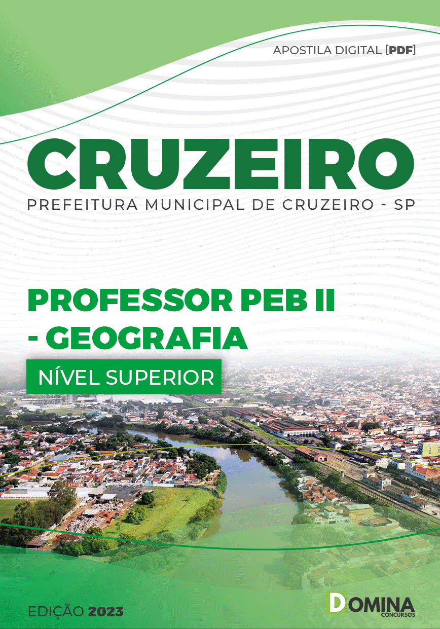 Apostila Pref Cruzeiro SP 2023 Professor PEB II Geografia
