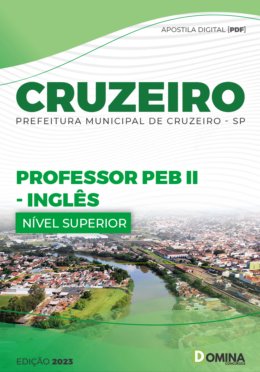 Apostila Pref Cruzeiro SP 2023 Professor PEB II Inglês