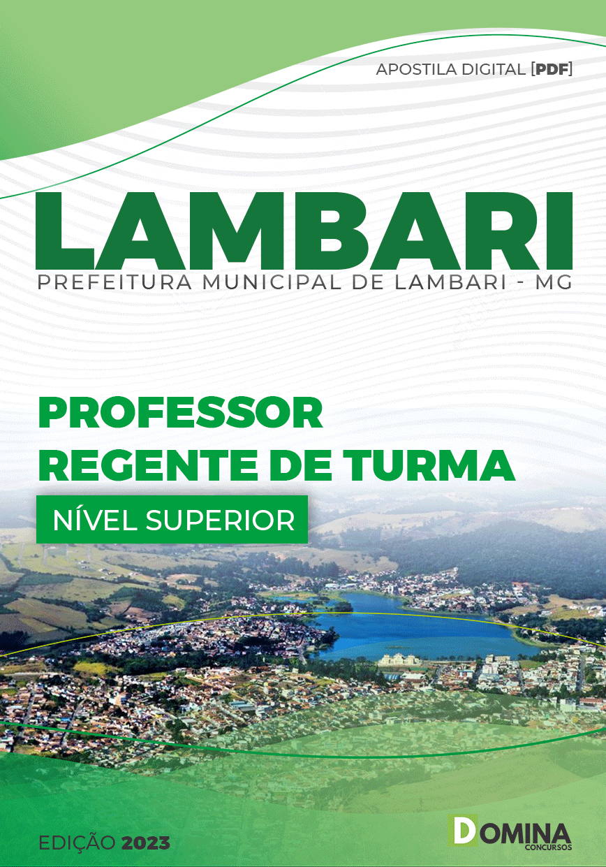 Apostila Pref Lambari MG 2023 Professor Regente Turma