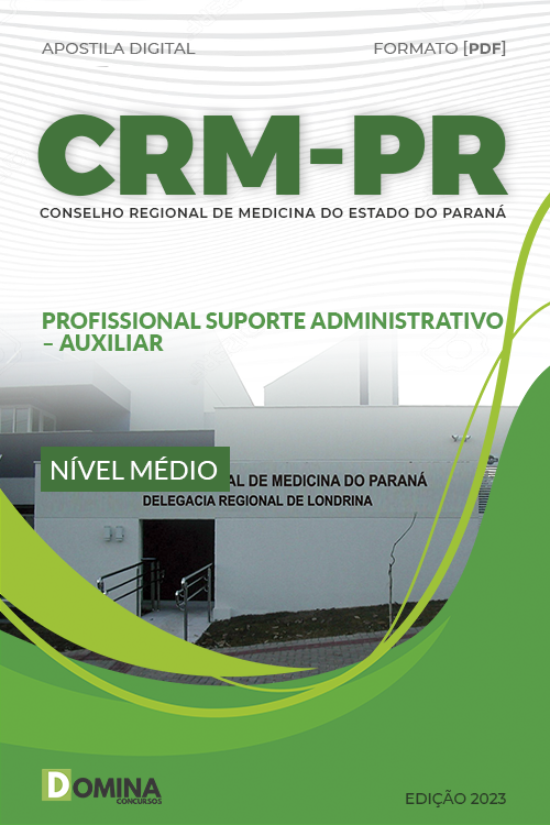 Apostila CRM PR 2023 Profissional Suporte Administrativo Auxiliar