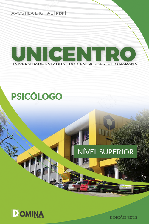 Apostila Digital Concurso Unicentro PR 2023 Psicólogo