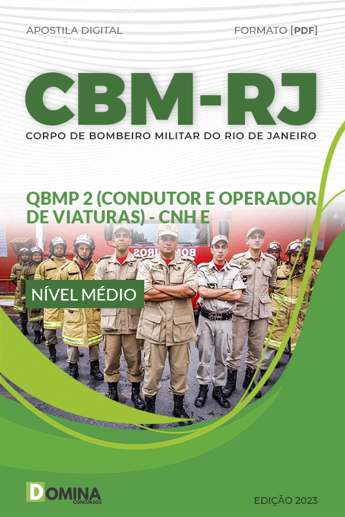 Apostila Bombeiro RJ 2023 Soldado Condutor Operador Viaturas CNH E