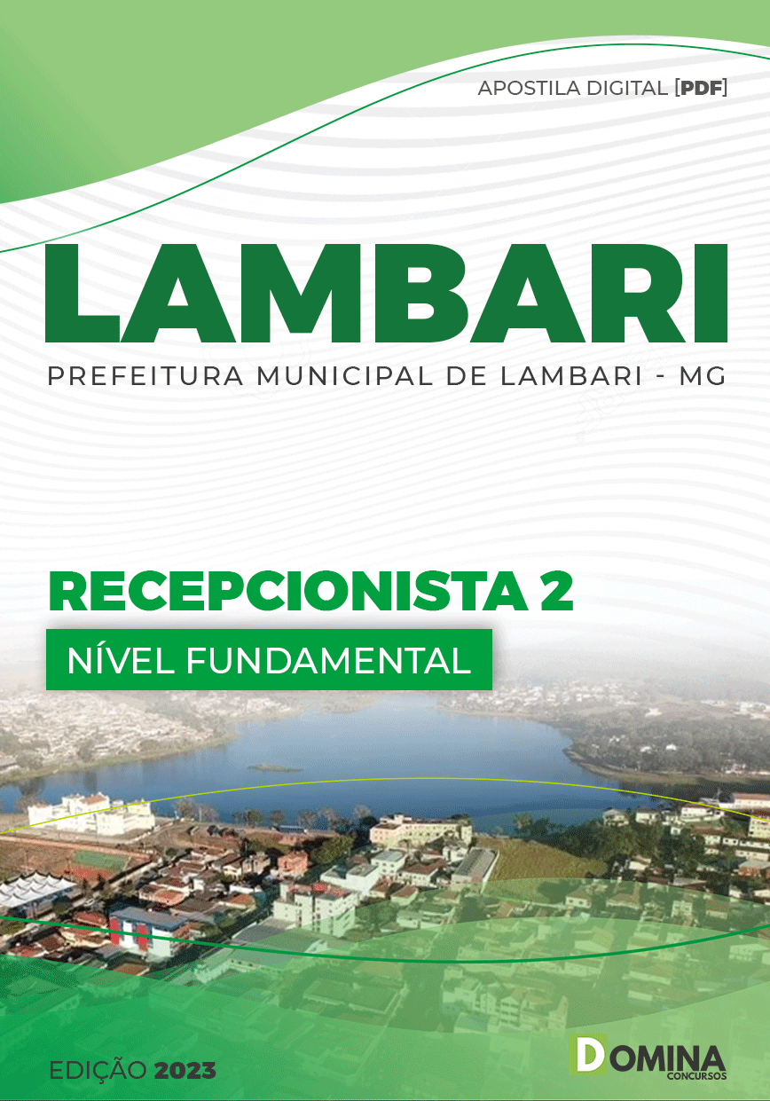 Apostila Concurso Pref Lambari MG 2023 Recepcionista 2