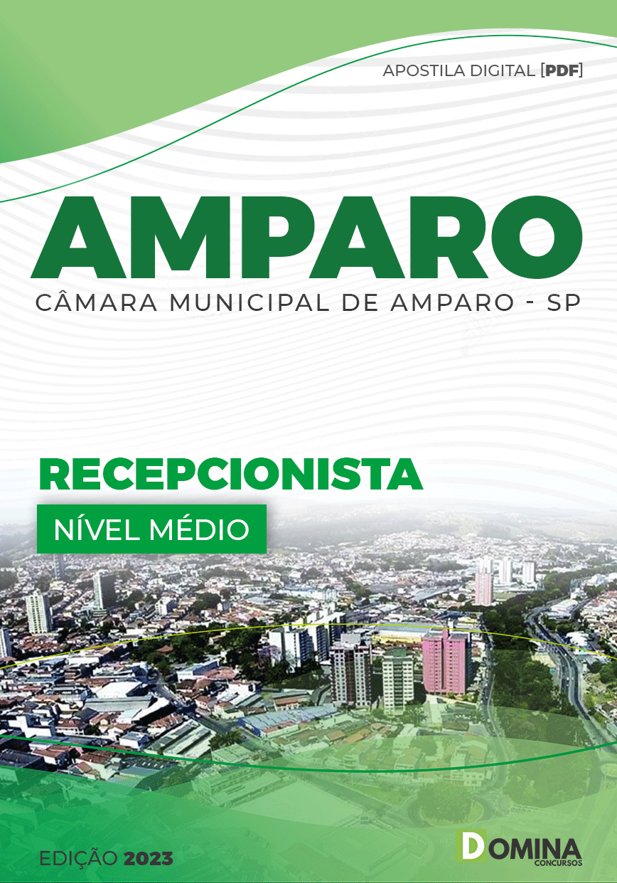 Apostila Concurso Câmara Amparo SP 2023 Recepcionista