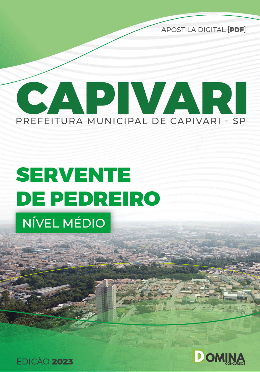 Apostila Concurso Pref Capivari SP 2023 Servente Pedreiro