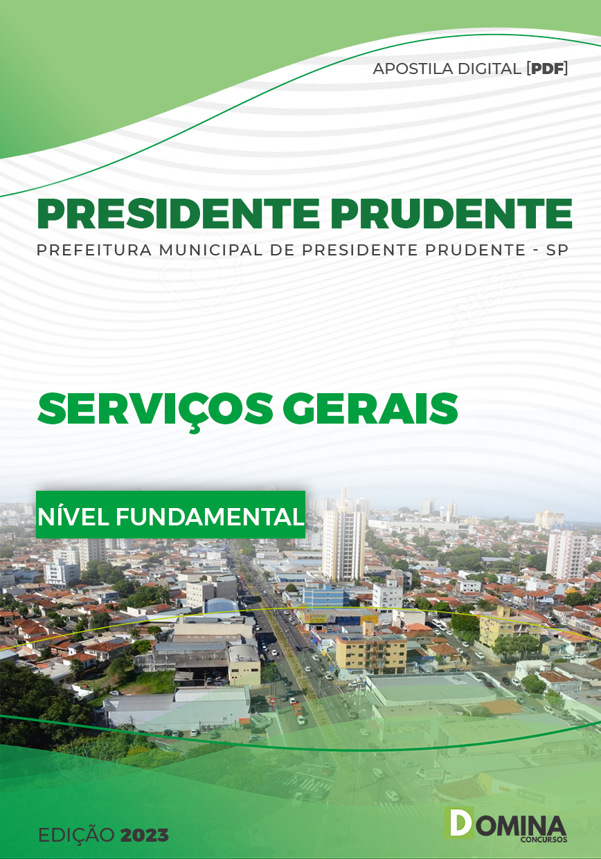 Apostila Pref Presidente Prudente SP 2023 Serviços Gerais