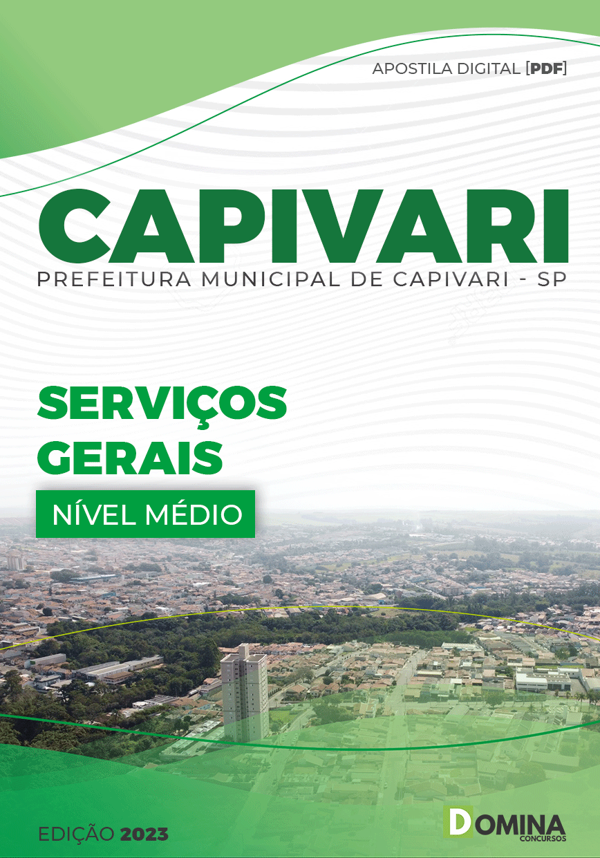 Apostila Concurso Pref Capivari SP 2023 Serviço Gerais