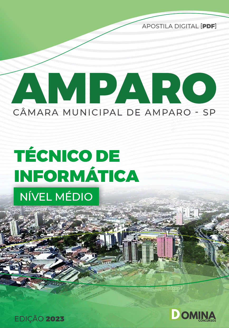 Apostila Câmara Amparo SP 2023 Técnico Informática