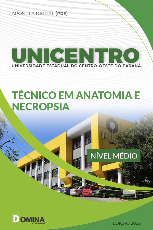 Apostila Digital Unicentro PR 2023 Técnico Anatomia Necropsia
