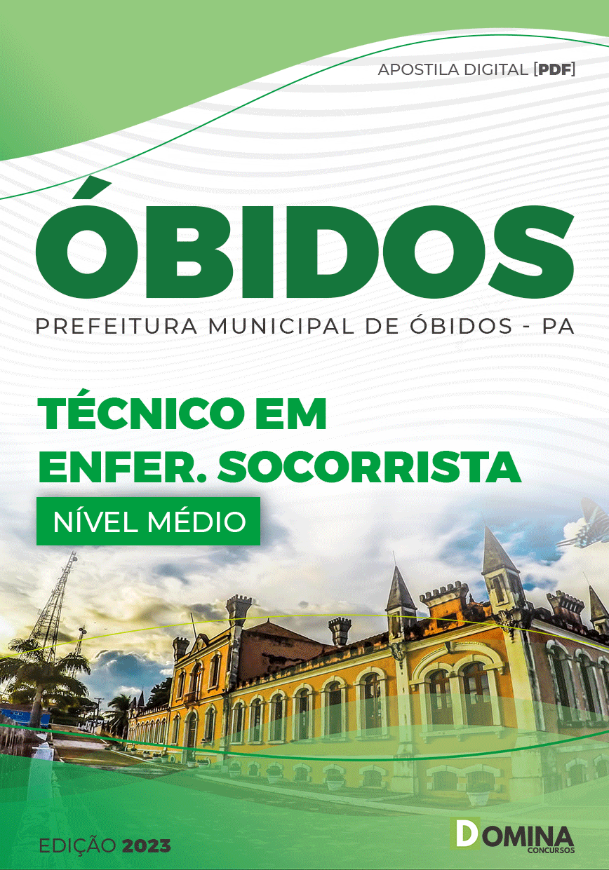 Apostila Pref Óbidos PA 2023 Técnico Enfermagem Socorrista
