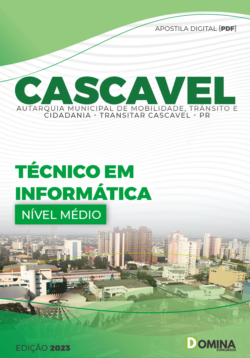Apostila TRANSITAR Cascavel PR 2023 Técnico Informática