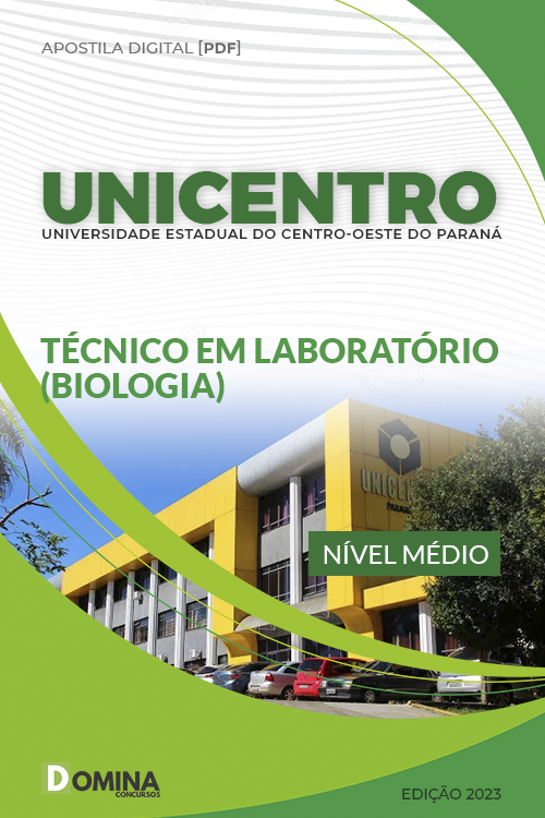 Apostila Unicentro PR 2023 Técnico Laboratório Biologia