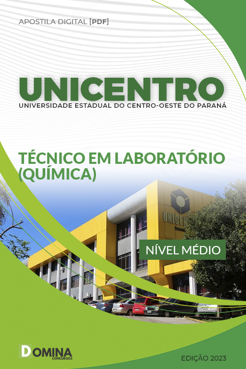 Apostila Unicentro PR 2023 Técnico Laboratório Química