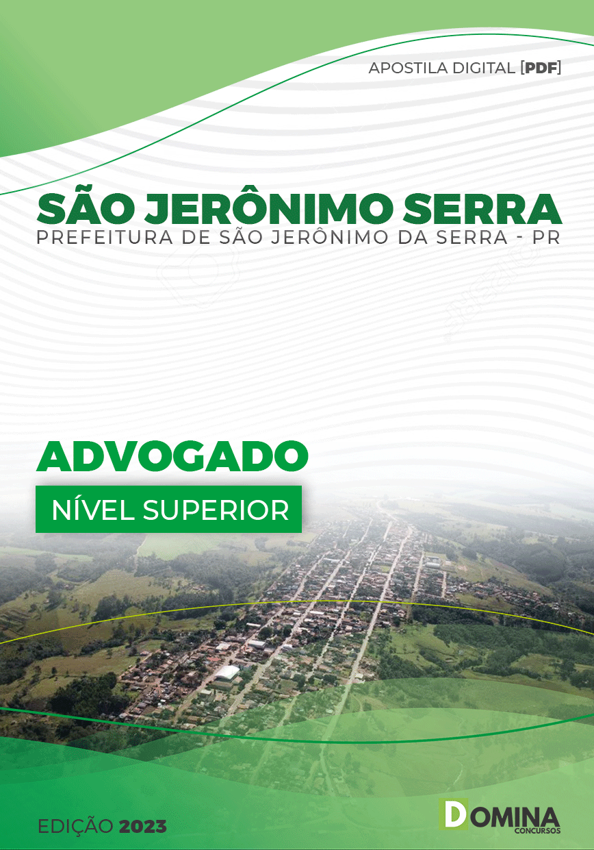 Apostila Pref São Jerônimo Serra PR 2023 Advogado