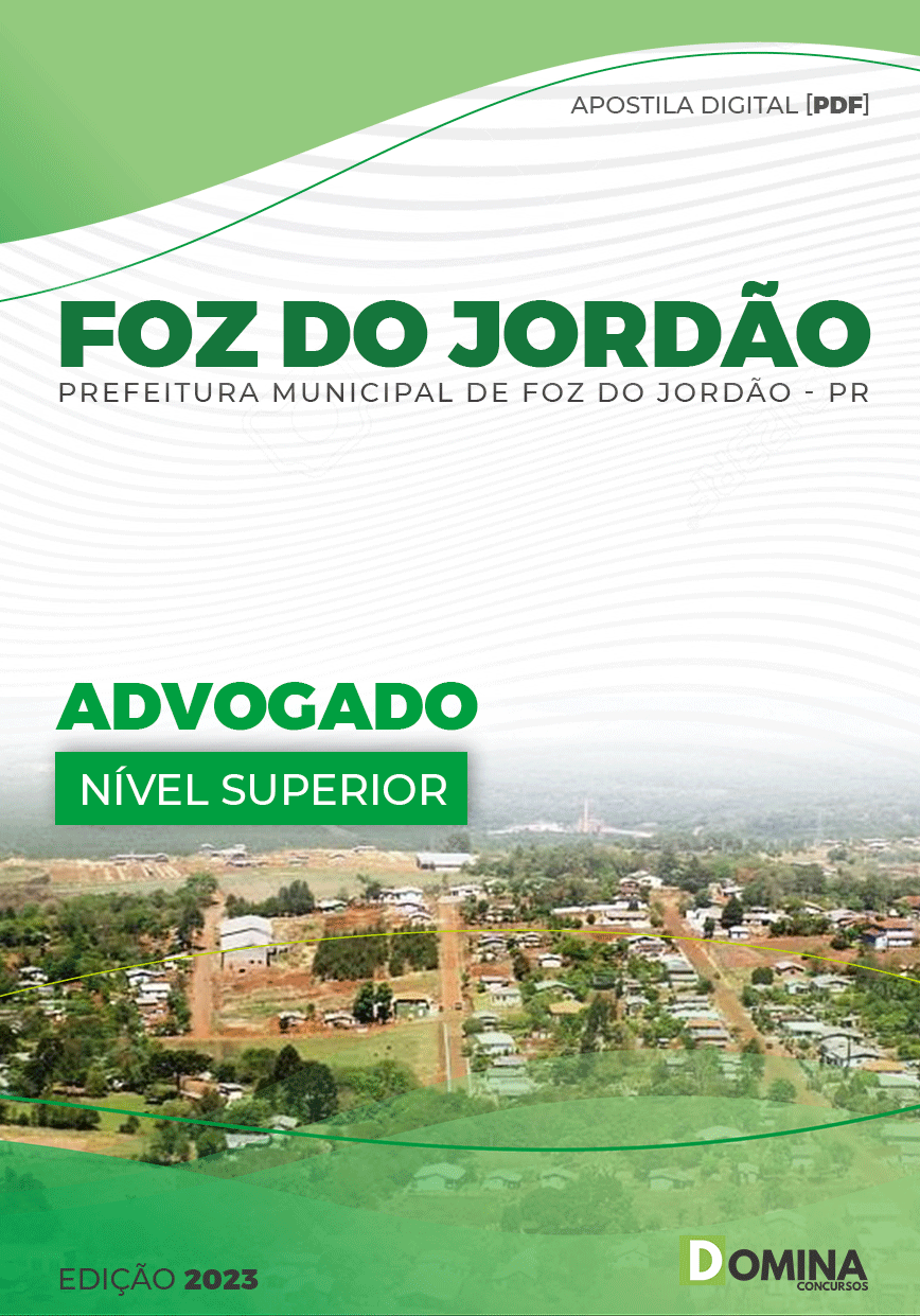 Apostila Digital Pref Foz Jordão PR 2023 Advogado