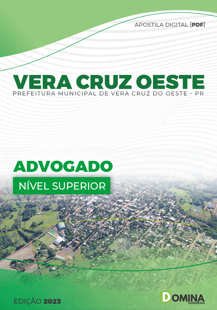 Apostila Digital Pref Vera Cruz Oeste PR 2023 Advogado