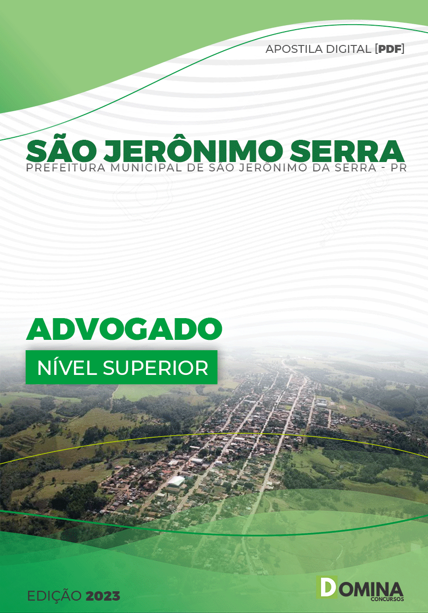 Apostila Pref São Jerônimo Serra PR 2023 Advogado