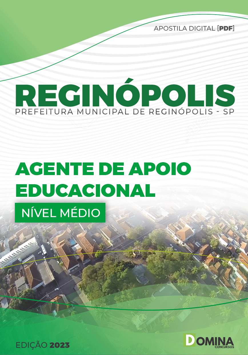 Apostila Pref Reginópolis SP 2023 Agente Apoio Educacional