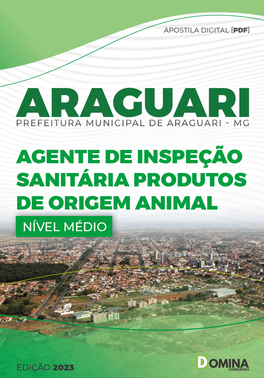 Apostila Pref Araguari MG 2023 Agente Inspeção Sanitária