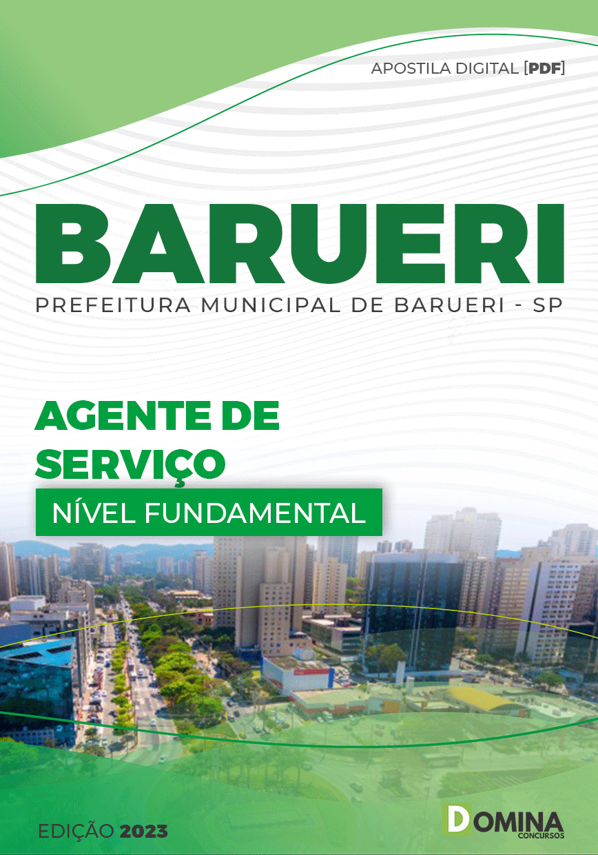 Apostila Concurso Pref Barueri SP 2023 Agente Serviço