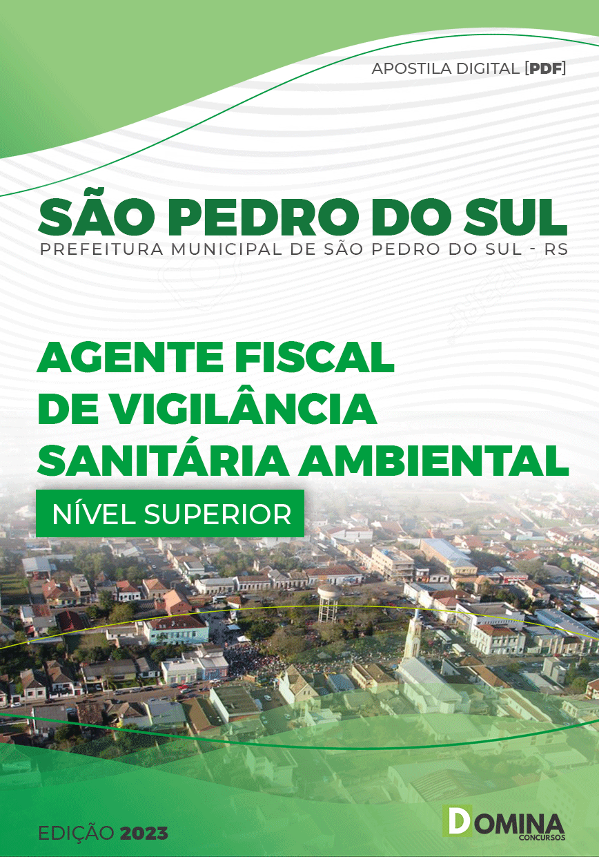 Apostila Pref São Pedro do Sul RS 2023 Agente Fiscal Vigilância Sanitária