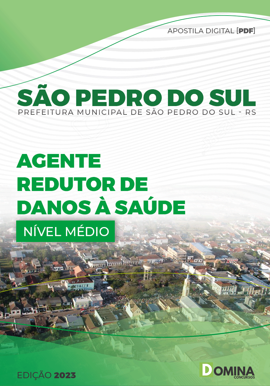 Apostila Pref São Pedro do Sul RS 2023 Agente Redutor Danos Saúde