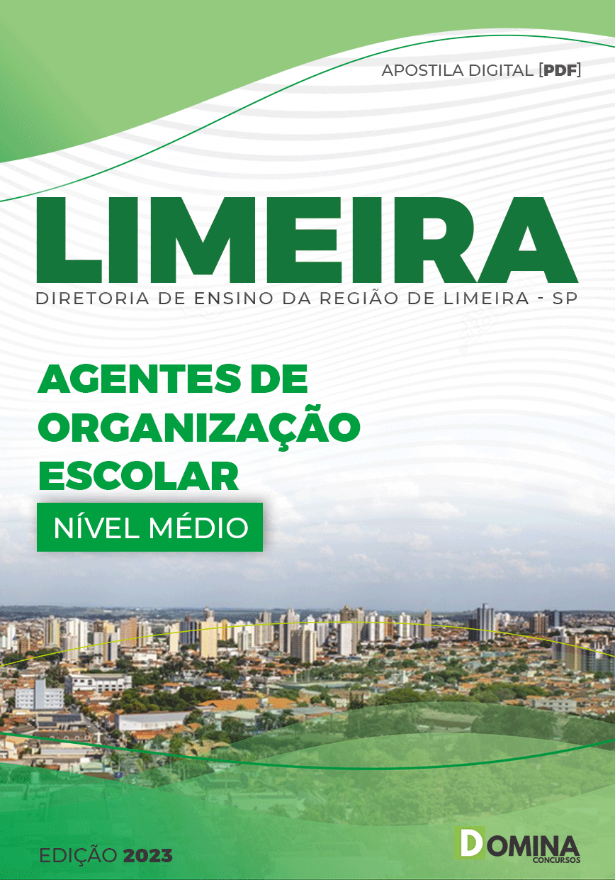 Apostila Diretoria Ensino Limeira SP 2023 Agente Organização Esoclar