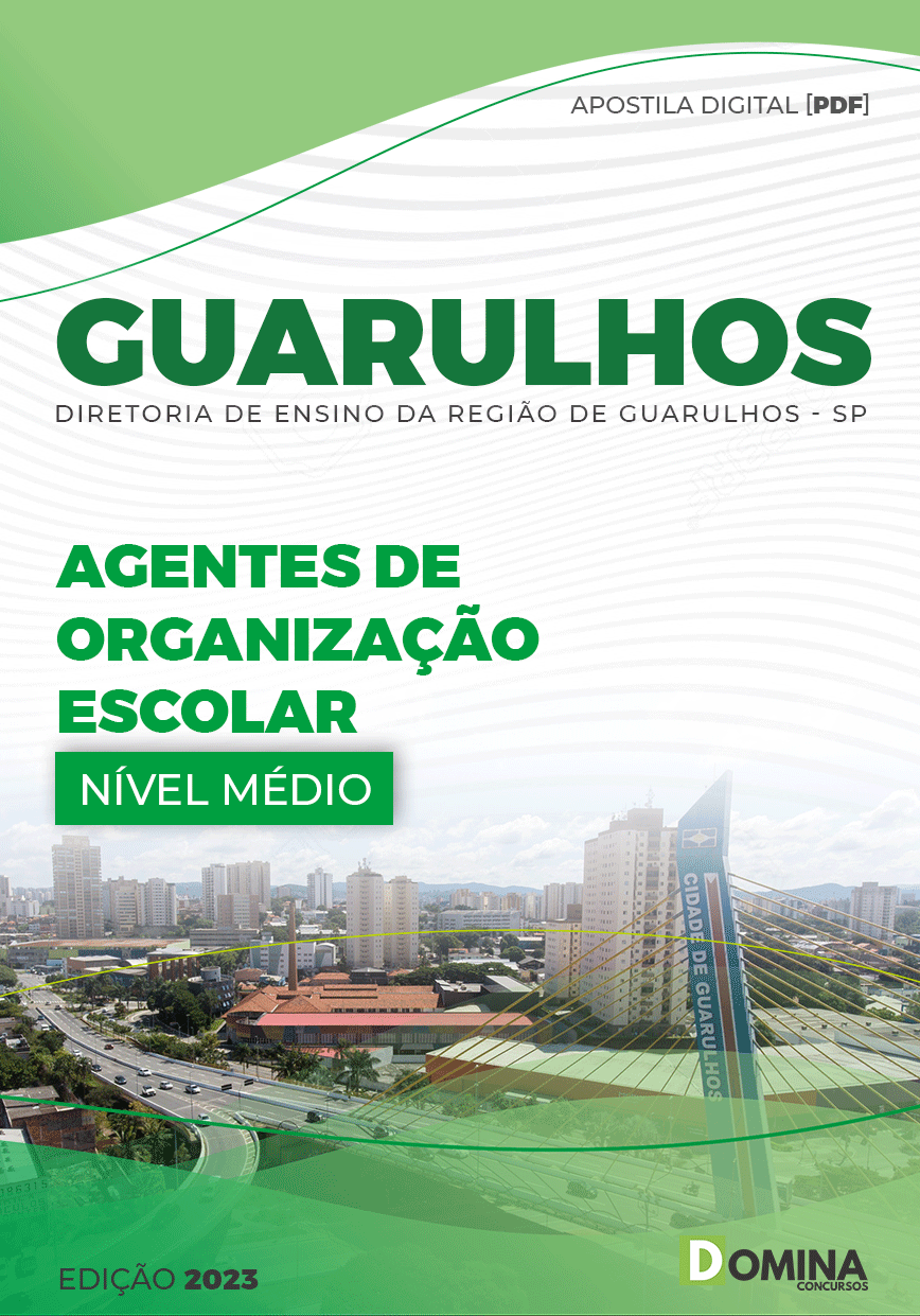 Apostila Diretoria Ensino Guarulhos SP 2023 Agente Organiz Escolar