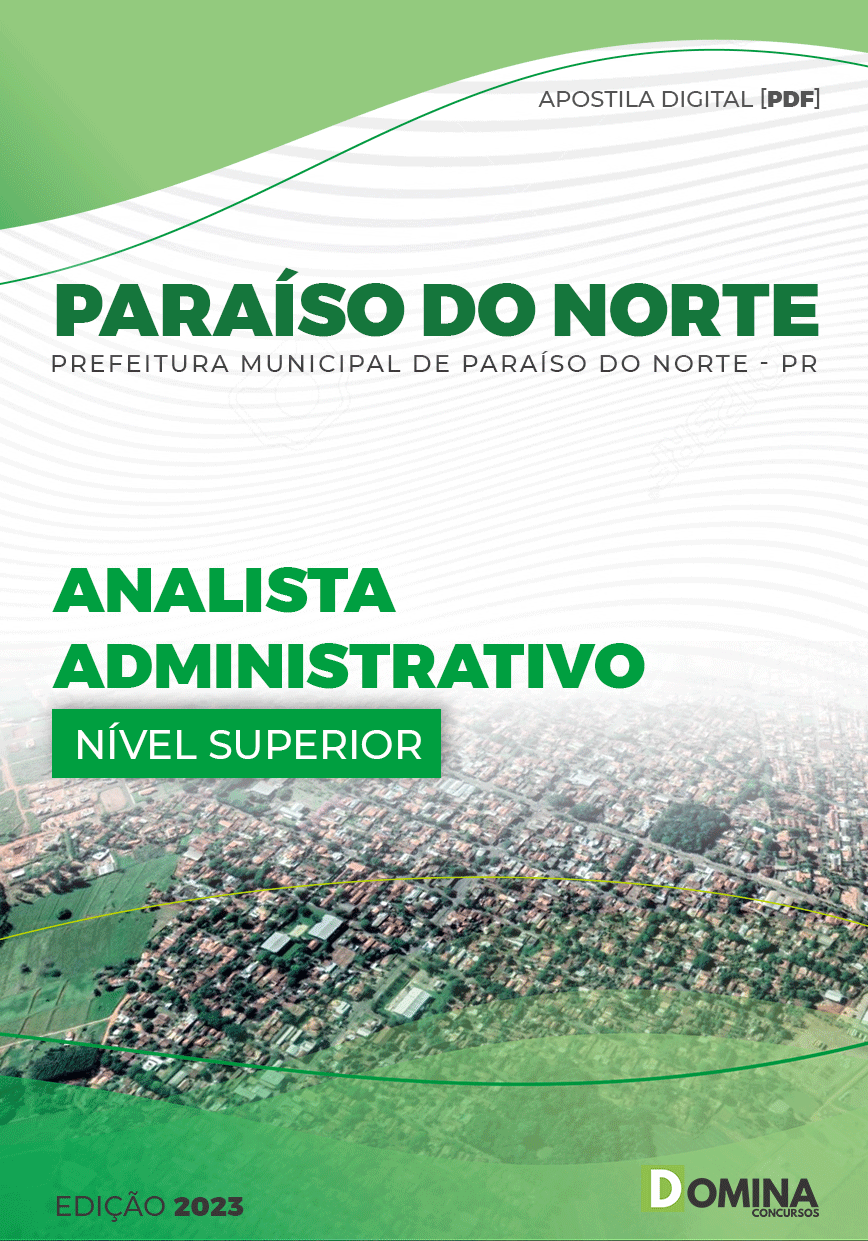 Apostila Pref Paraíso Norte PR 2023 Analista Administrativo