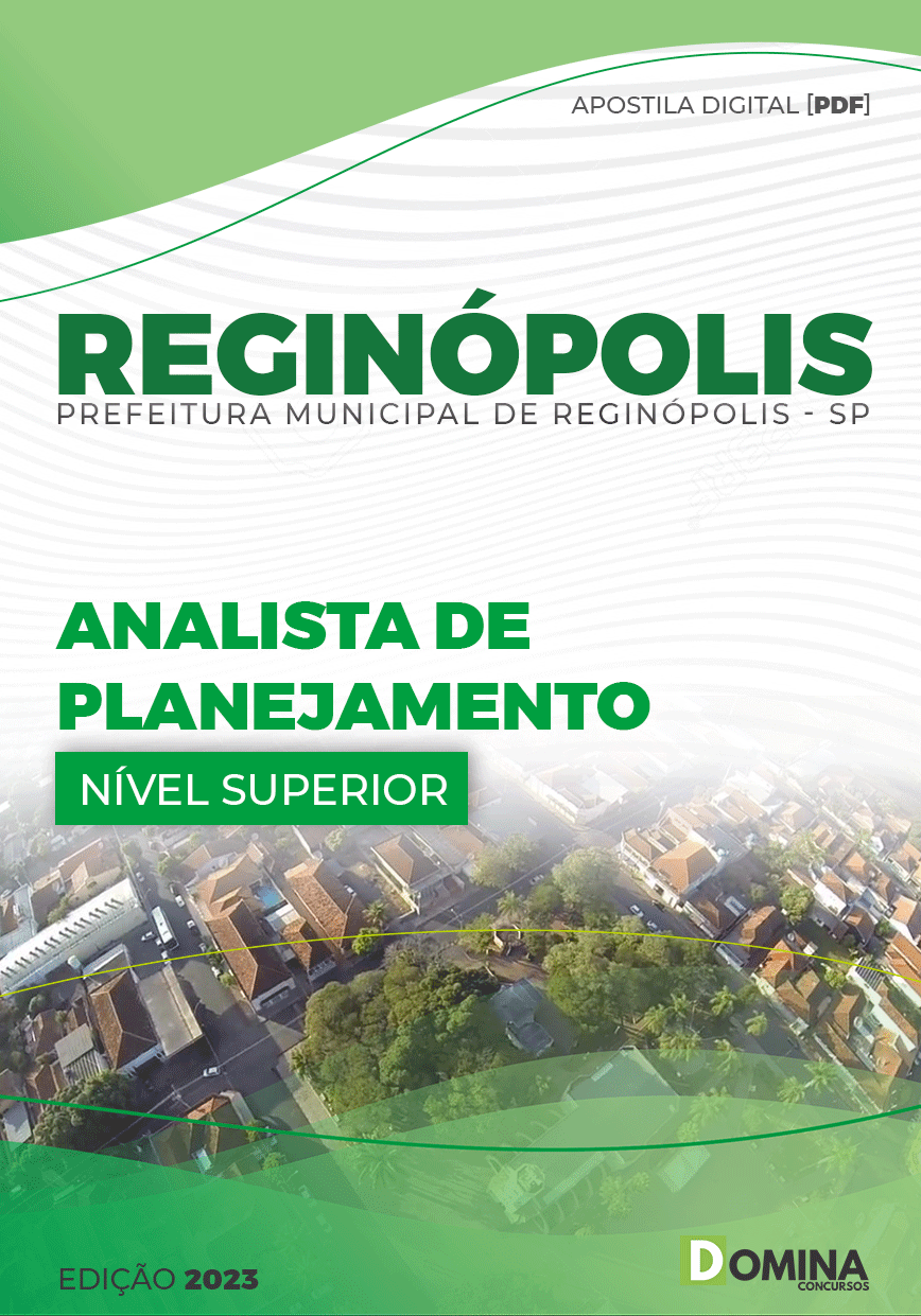 Apostila Pref Reginópolis SP 2023 Analista Planejamento