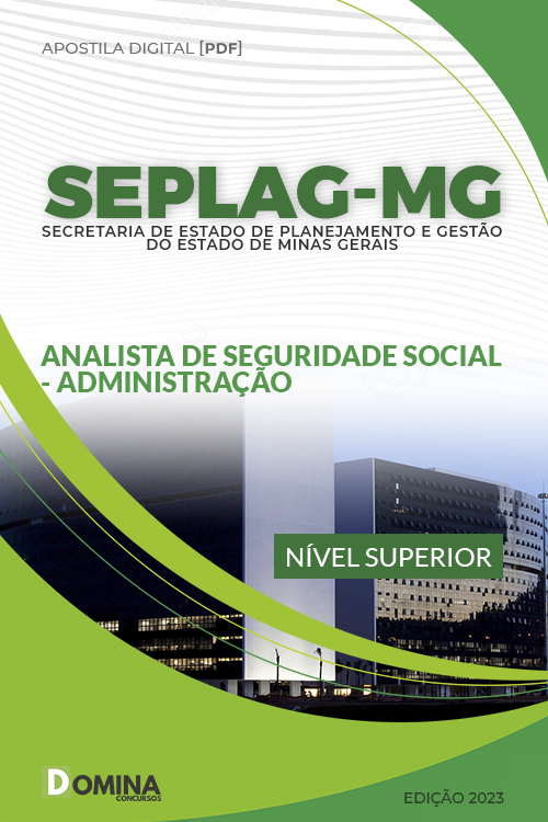 Apostila SEPLAG MG 2023 Analista Seguridade Administração