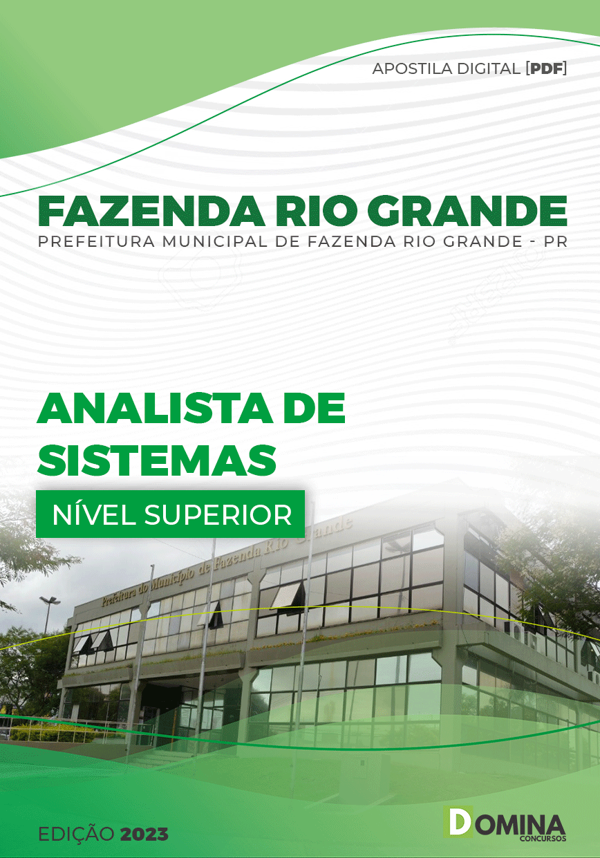 Apostila Pref Fazenda Rio Grande PR 2023 Analista Sistemas