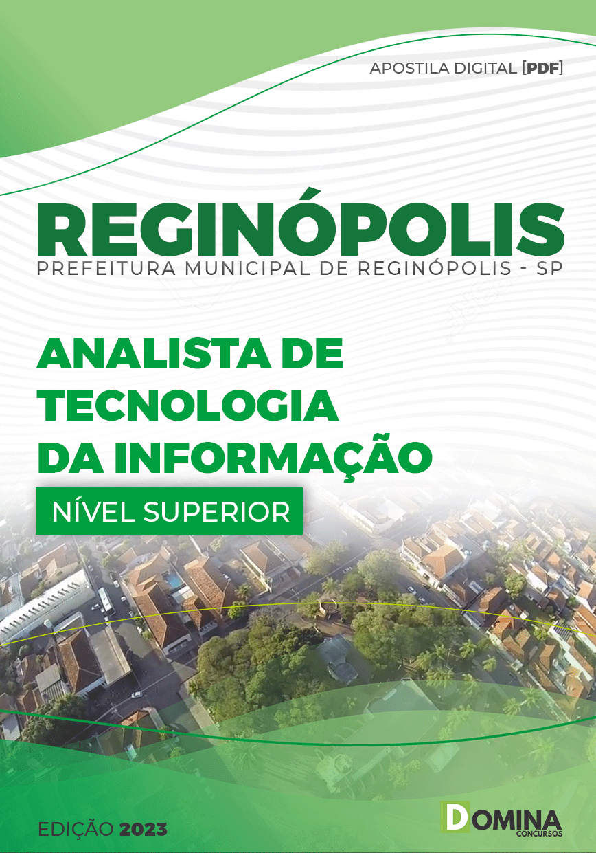 Apostila Pref Reginópolis SP 2023 Analista Tecnologia Informação