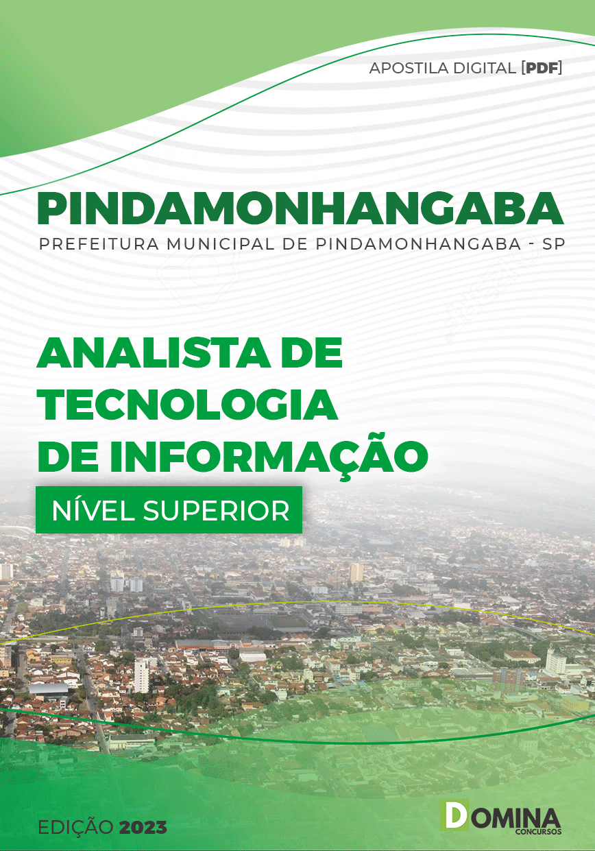 Apostila Pref Pindamonhangaba SP 2023 Analista Tecnologia Informação