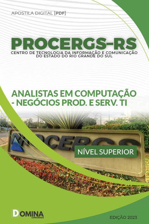 Apostila PROCERGS RS 2023 Analista Computação Produtos Serviços TI