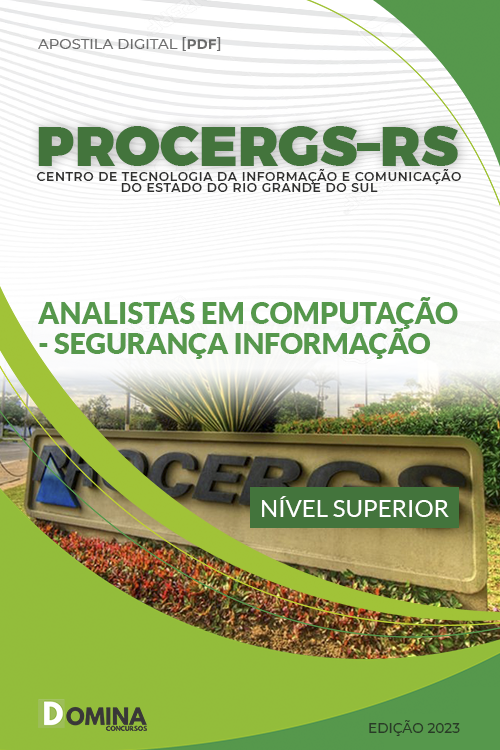 Apostila PROCERGS RS 2023 Analista Comput Segurança Informação