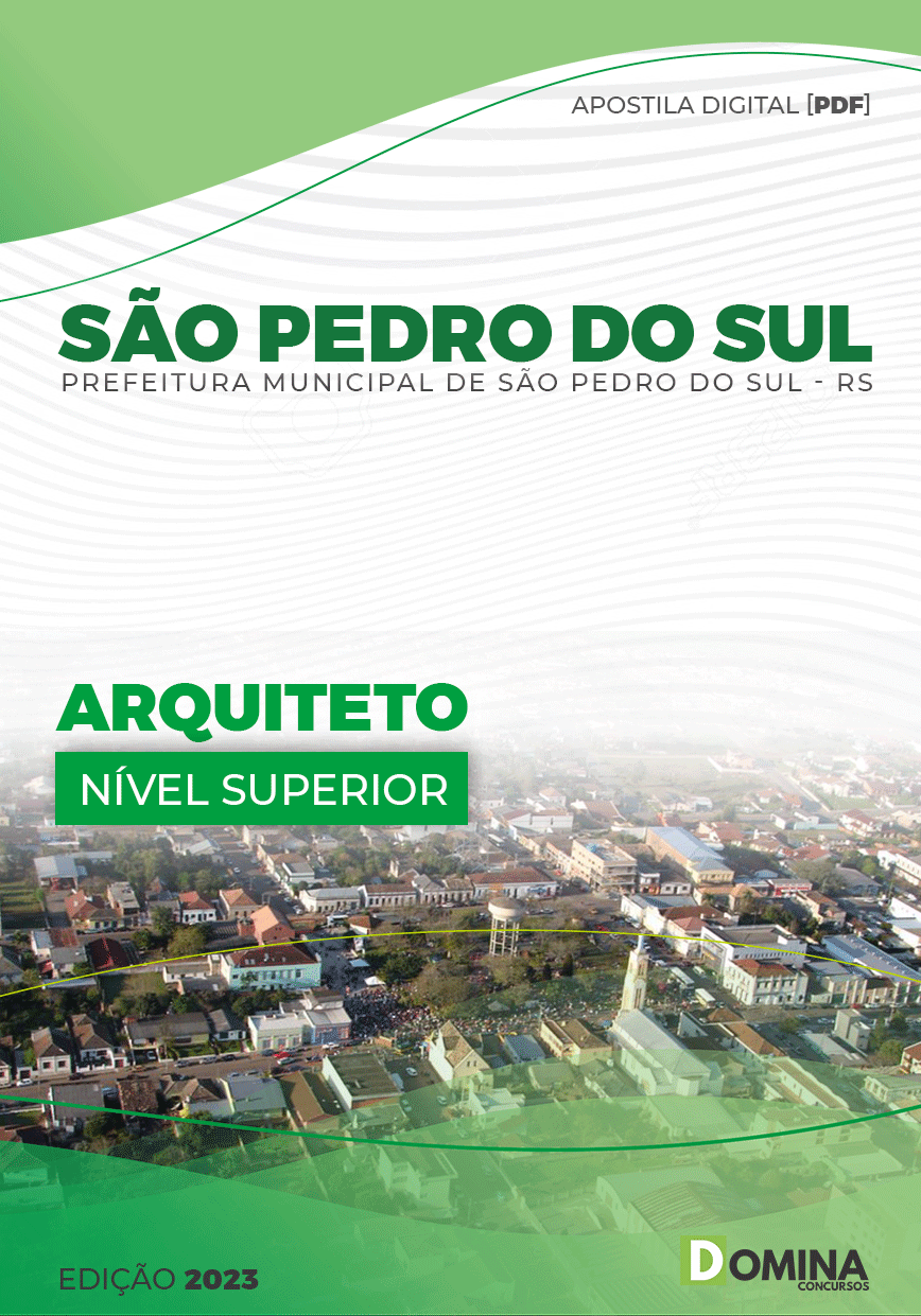 Apostila Digital Pref São Pedro do Sul RS 2023 Arquiteto