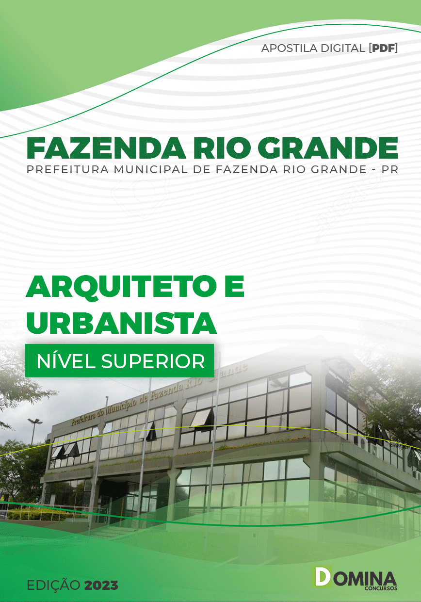 Apostila Pref Fazenda Rio Grande PR 2023 Arquiteto Urbanista