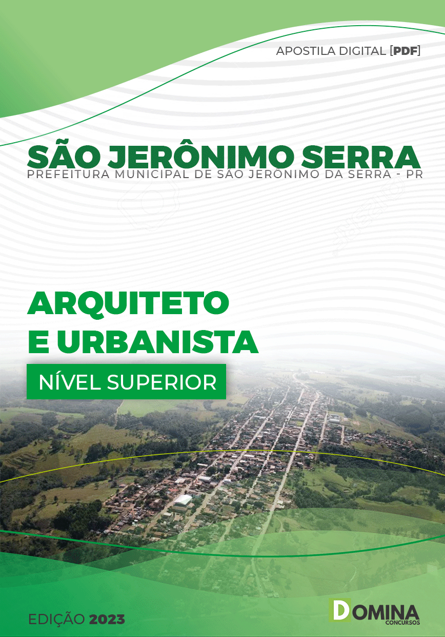 Apostila Pref São Jerônimo Serra PR 2023 Arquiteto Urbanismo