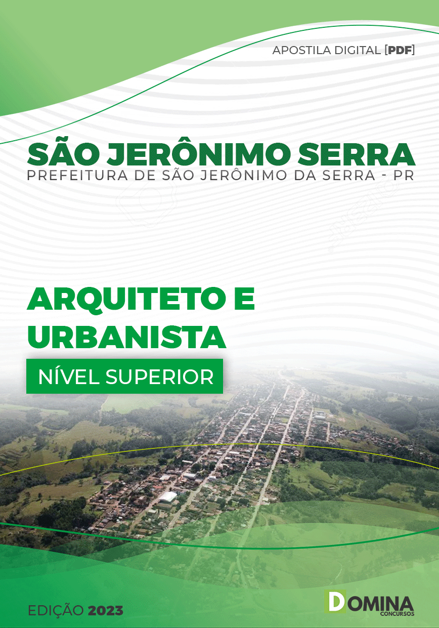 Apostila Pref São Jerônimo Serra PR 2023 Arquiteto Urbanismo