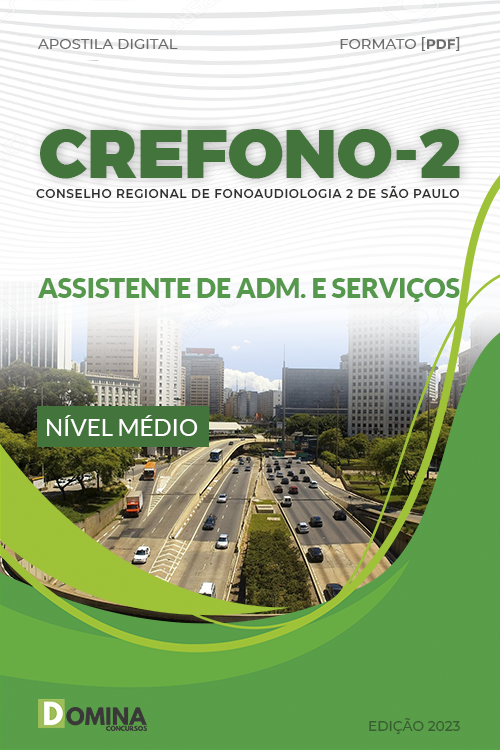 Apostila CREFONO 2 SP 2023 Assistente Administração Serviço
