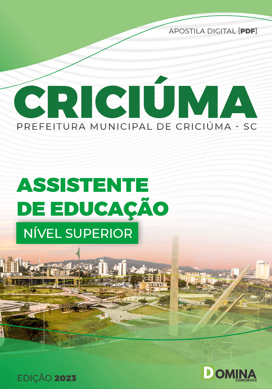 Apostila Concurso Pref Criciúma Sc 2023 Assistente Educação