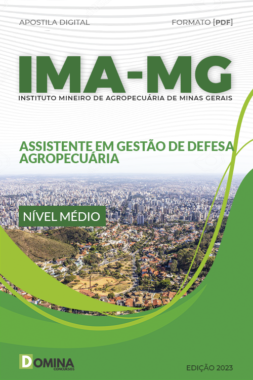Apostila IMA MG 2023 Assistente Gestão Defesa Agropecuária