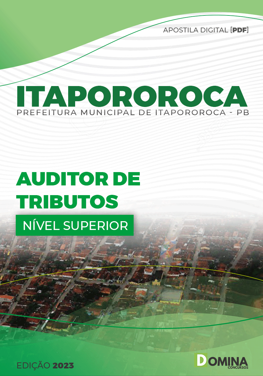 Apostila Digital Pref Itapororoca PB 2023 Auditor Tributos